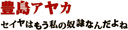 豊島アヤカ セイヤはもう私の奴隷なんだよね